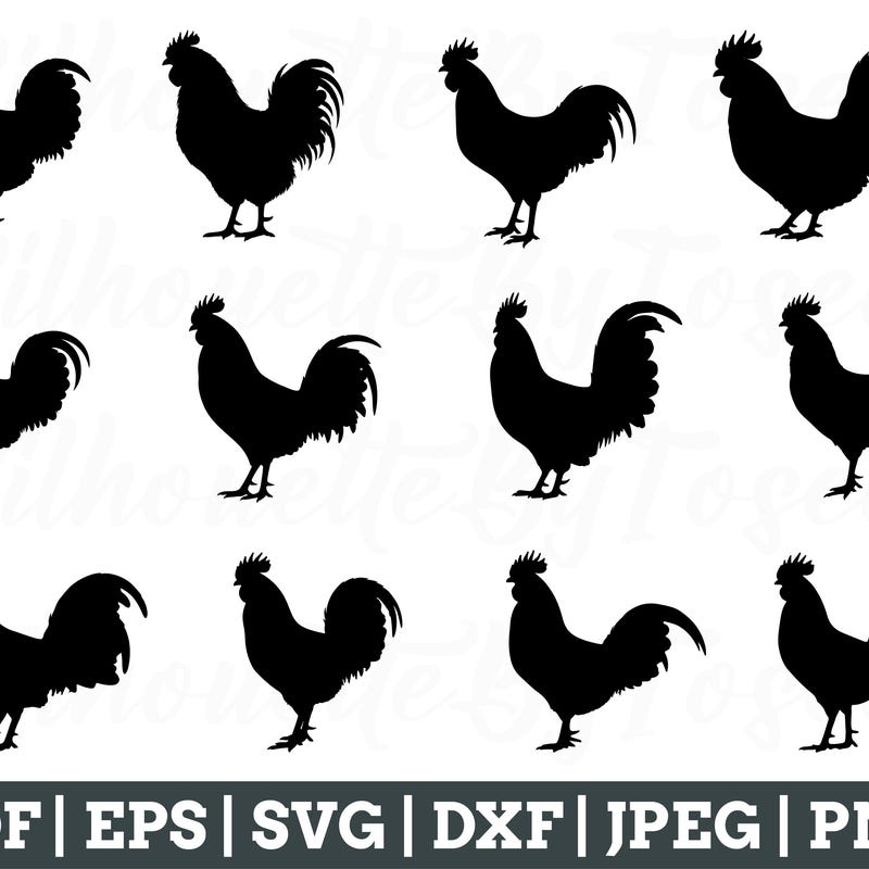 Rooster Svg - Etsy