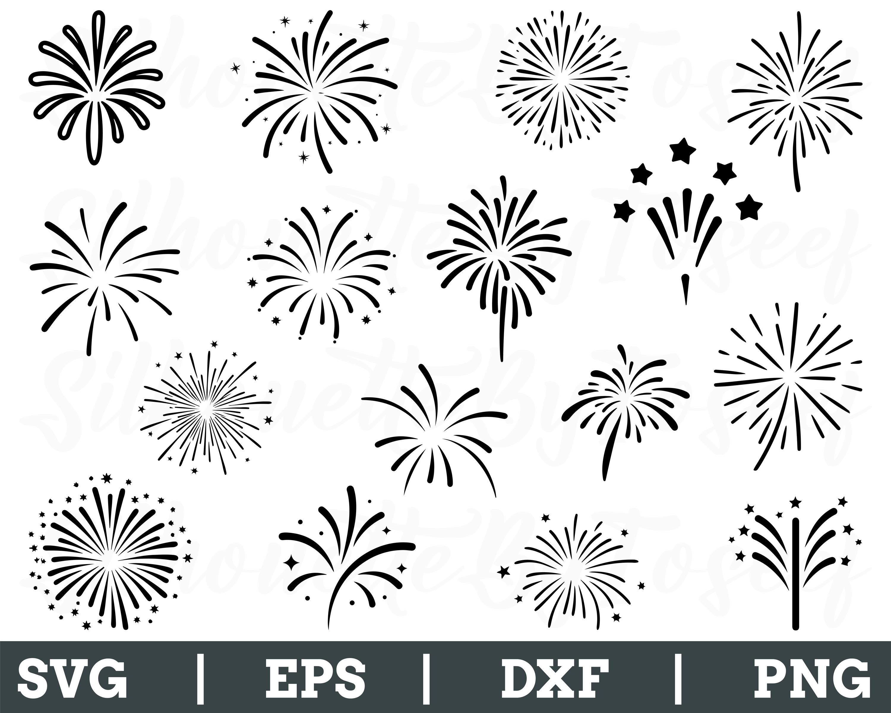 納都花丸 風の聖痕画集BOX FIREWORKS +FIREWORKS PLUS Fireworks Svg, Firework Silhouette, Firework Dxf, Firework Vector