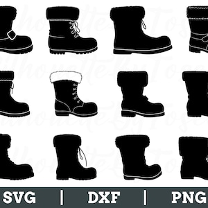 Santa Boots Svg, Santa Boot Silhouette, Santa Boot Vector, Santa Boot Dxf, Png