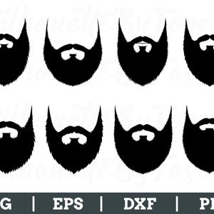 Men Beard Svg, Beard Silhouette, Beard Vector, Beard Cut File, Dxf, Png