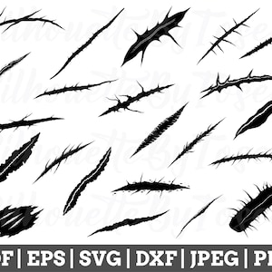 Jagged Rips Scars Svg, Scars Cut File, Scar Silhouette, Scar Vector, Scar Dxf, Jpeg ...