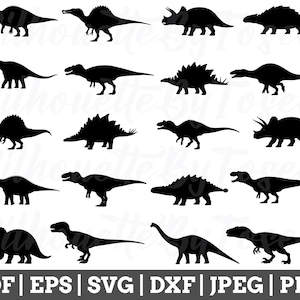 Dinosaur Svg, Dinosaur Silhouette, Dinosaurs Cut File, Dinosaur Cricut, Jpeg, Png