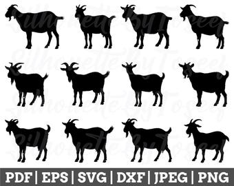 Ziege geschnitten Datei, Ziege Silhouette, Ziege Vektor, Ziege Cricut, Jpeg, Png