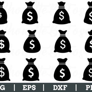 Money Bag Svg, Money Bag Silhouette, Money Bag Vector, Money Bag Dxf, Png