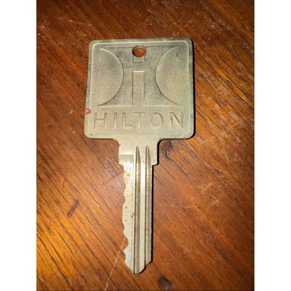 Vintage Hilton Hotel Motel Room Key San Francisco Room #2445