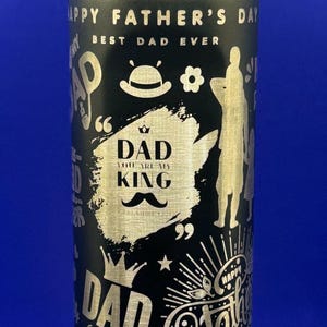 Laser Engraved Father’s Day Tumbler | Dad | 24oz Owala FreeSip Insulated Stainless Steel Water Bottle or 24oz Unbranded Stainless Steel