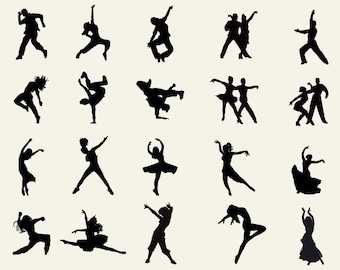 Dance Silhouette SVG Bundle | Ballet, Hip Hop, Jazz (Digital Files)