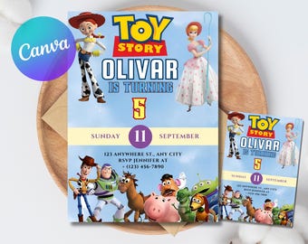 Toy Story Invite Reach Four the Sky Editable Toy Story Birthday Invite Digital Toy Story Invitation Digital Download Toy Story Theme Invite