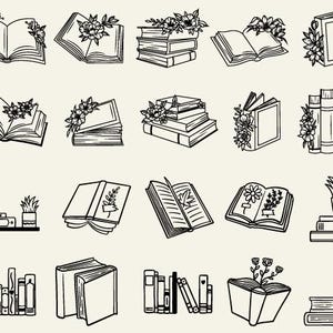 BOOKS SVG, BOOKS Svg cut files for Cricut, Book Svg Cut Files, Books Silhouette, Stack of books Svg