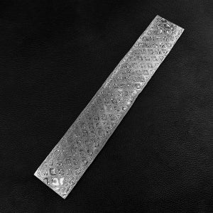 18" Damascus Steel Bar Billet for Knife Making, Bowie Knife Blank Forging Bar, DIY Blade Making Supplies, Blacksmith Material