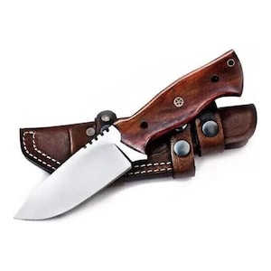 Handmade Carbon Steel Outdoor Utility Knife with Sheath | Bushcraft, Skinner, Survival, Camping Knife | Custom Gift for Him
