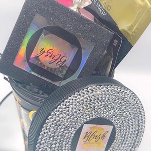 Luxury self-care package-Bling jar and eye mask, lashes and Spa Essentials by blush Boutique.