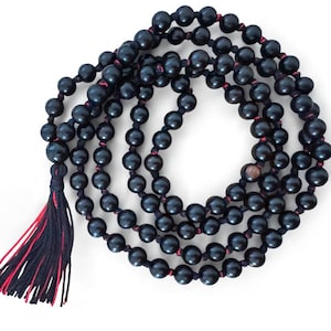 Black Sandalwood Mala – Hand-Knotted Meditation Beads