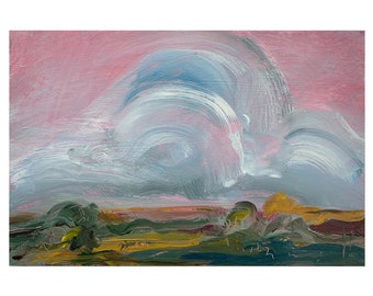 Sunset Over Golgotha - original acrylic painting