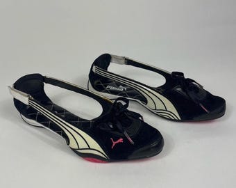 Y2K Puma archive black ballet flats vintage 2000s US 8, uk