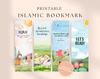 Islamische Kinder Lesezeichen, druckbares Koran Lesezeichen, Muslimische Kinder Lesezeichen, Islamisches Geschenk für Kinder, Islamische Lesezeichen, Islamische Ressourcen