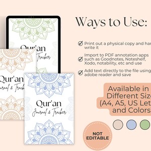 Koran Journal Digital, Koran Journaling, Koran Arbeitsbuch, Koran Studium & Reflexion, Sure Studium, Islamisch Druckbar, Koran Journal PDF Bild 10