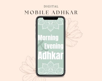 Digital Adhkar Cards, Morning and Evening Dhikr, Islamic Digital Dhikr PDF, Daily Islamic Dua Cards, Mobile Dua Cards, Hyperlinked Dua Dhikr