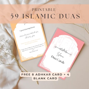 Islamic Dua Cards, Printable Quran Dua, Arabic Transliteration, Islamic Educational Flashcards, Prayer Cards for Learning, Ramadan Eid Gift