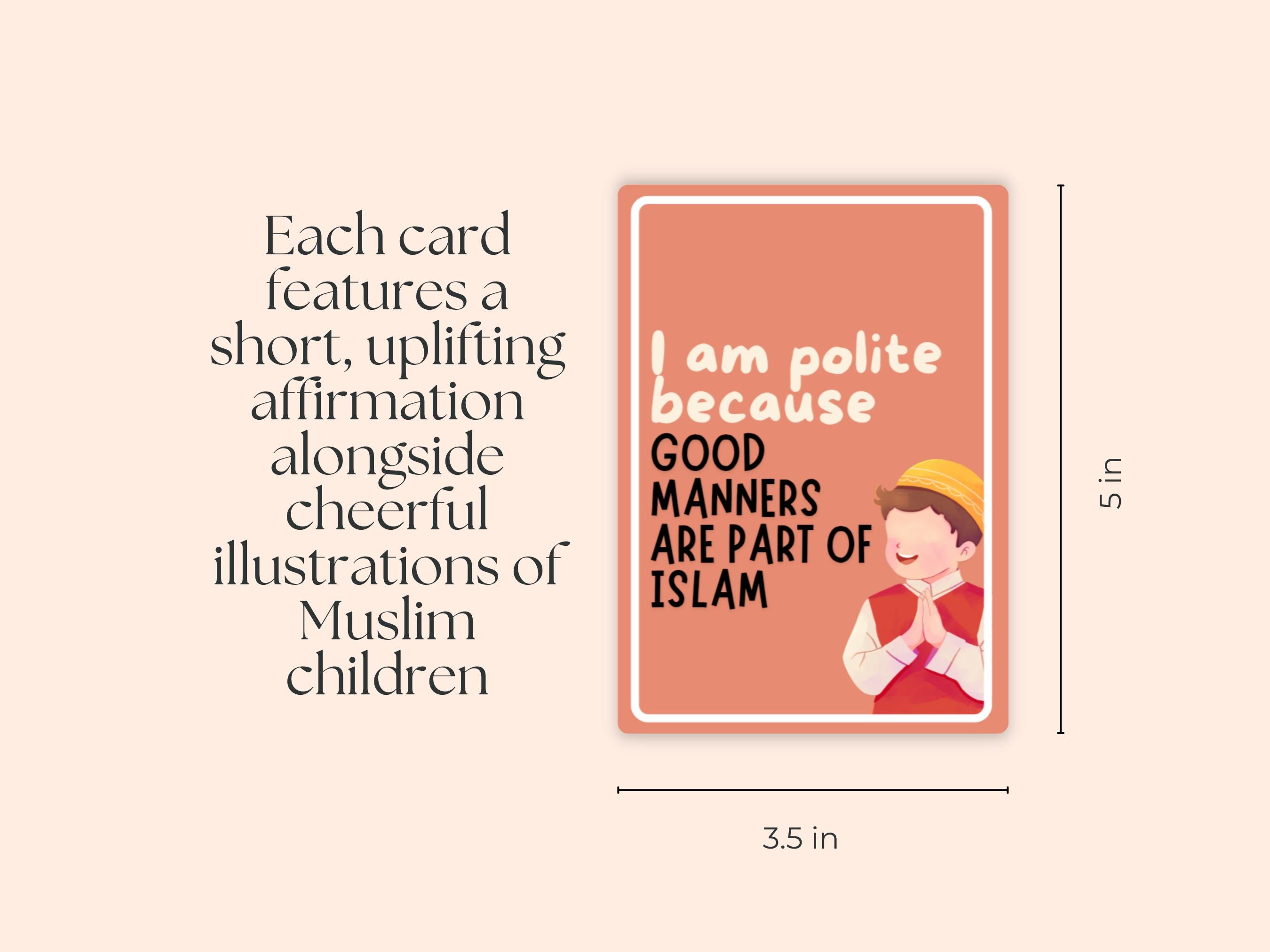Islamic Affirmation Cards for Kids, Muslim Affirmation Cards, Printable ...