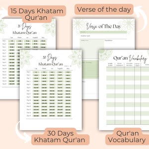 Koran Journal Digital, Koran Journaling, Koran Arbeitsbuch, Koran Studium & Reflexion, Sure Studium, Islamisch Druckbar, Koran Journal PDF Bild 7
