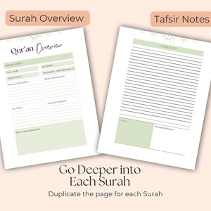 Koran Journal Digital, Koran Journaling, Koran Arbeitsbuch, Koran Studium & Reflexion, Sure Studium, Islamisch Druckbar, Koran Journal PDF Bild 6