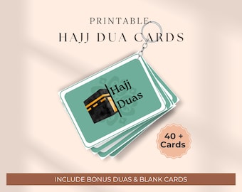 Tarjetas Hajj Dua, Hajj Duas imprimibles, Tarjetas Hajj, Dua islámica Umrah, Tarjetas de oración, Tarjetas recordatorio Dua, Guía Hajj, Regalo Hajj, Umrah Duas