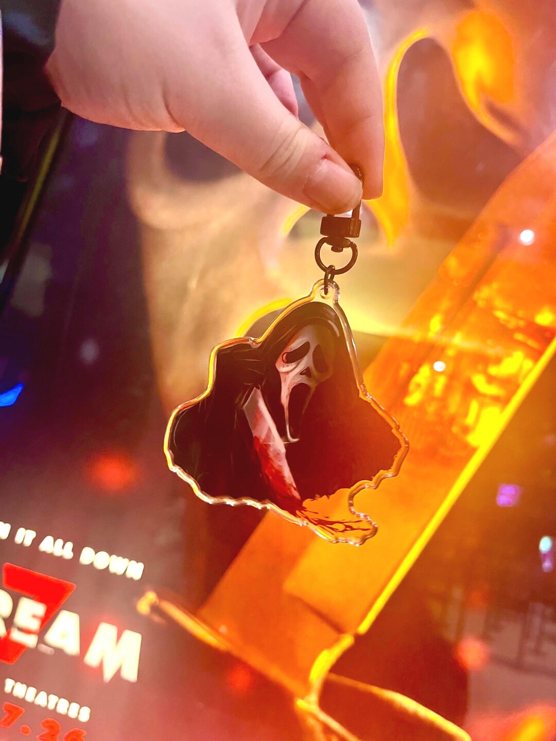 Ghost Rider Key Chain Ghost Mask Keychain - Etsy