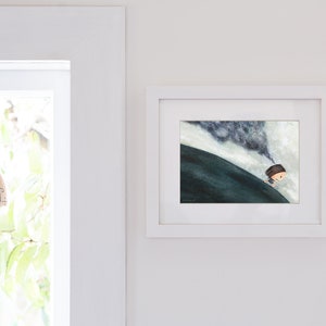 Storming Off A moody angry girl art print. Wall art featuring a grumpy girl walking out. Room decor of a Get out of my way kind of thing image 7