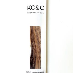 Balayage-highlights met chocoladekaramel - Slavische Remy Human clip-in hairextensions -