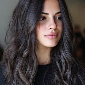 Extensiones de clip de cabello humano Remy de lujo: marrón ceniza oscuro y gris peltre