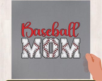 Baseball Mom DTF Heat Transfer, Game Day Ready to Press