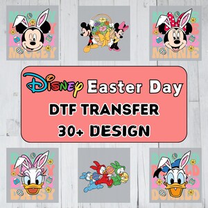 30+ Disney Easter 2025 DTF Transfer, Mickey & Friends Bunny Iron on Decal, Matching Disney Easter Family Gift, Disneyland Easter Trip DTF