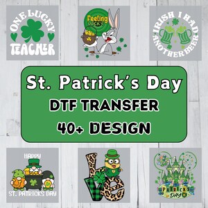 40+ St. Patrick's Day DTF Bundle, Happy St. Patrick's Day Iron on Decal, Ready to Press, Shenanigans DTF Print, Irish Birthday Gift
