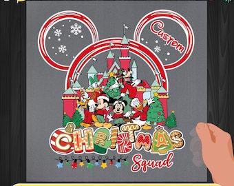 Disney Christmas Squad DTF Transfer, Family Holiday Shirt Design