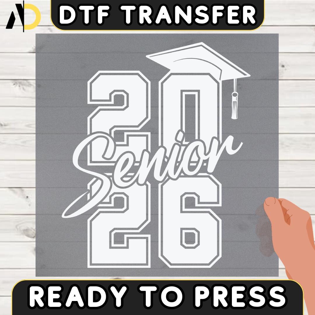 Senior 2026 DTF Transfer: Graduation Heat Transfer, Iron-on Decal - Etsy