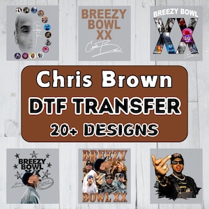 Breezy Bowl DTF Transfer, Chris Brown Stadium Tour Ready to Press, Breezy Bowl XX Tour, Chris Brown Signature Iron-On Decal for Shirt