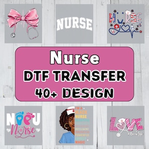 May include: A collection of 40+ digital designs for nurses. The designs feature a variety of themes, including hearts, stethoscopes, and the words "Nurse" and "Nurse Life".