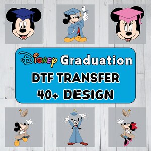 Disney Graduation DTF Transfer, Class Of 2025 Iron-On Transfer, Mickey and Friends, Ready to Press, Disney Teacher DTF Print, Disneyland DTF