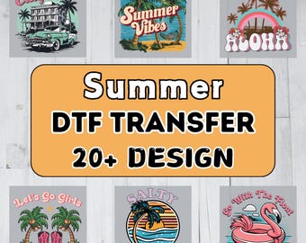 20+ Summer DTF Transfer, Salty Beach Iron-On Decal, Summer Vibes DTF Print, Trendy Beach Designs, Retro Summer Heat Press, The Beach Club