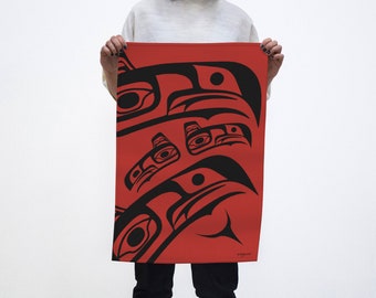 Native American Tlingit Design Hand Towels