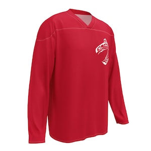 Eagle & Raven Totems Long Sleeve Shirt With Pocket Logo and Design on Back of Shirt