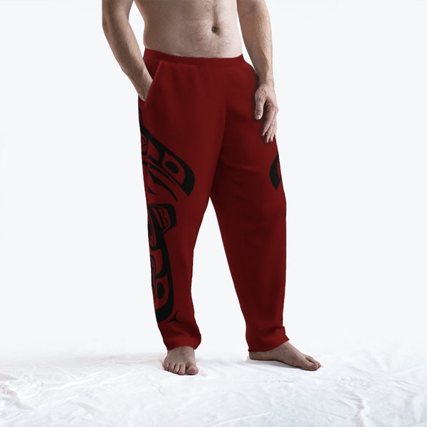 Tlingit Raven Lounge Pants Red