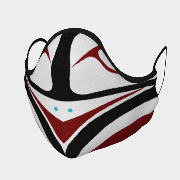 The Warrior Face Mask Pacific Northwest Native Tlingit Art Formline Design