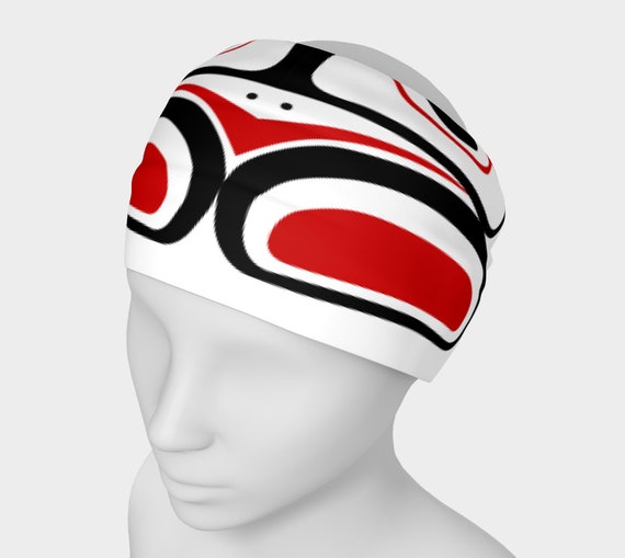 Northwest Eagle Totem Art Buff Gaiter Face Cover Headband  White Background