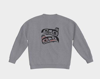 Tlingit Eagle Raven Crew Neck Long Sleeve Classic T-Shirt