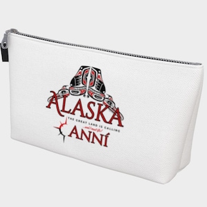 Alaska Cruise Wear Alaskan Native Art Make Up Bag Tlingit Haida Artist Design Small Tote Dop Kit