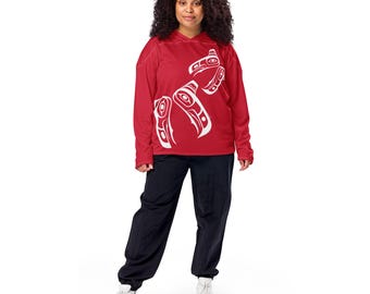 Eagle & Raven Long Sleeve Jersey Style Shirt by Tlingit Artist Unisex