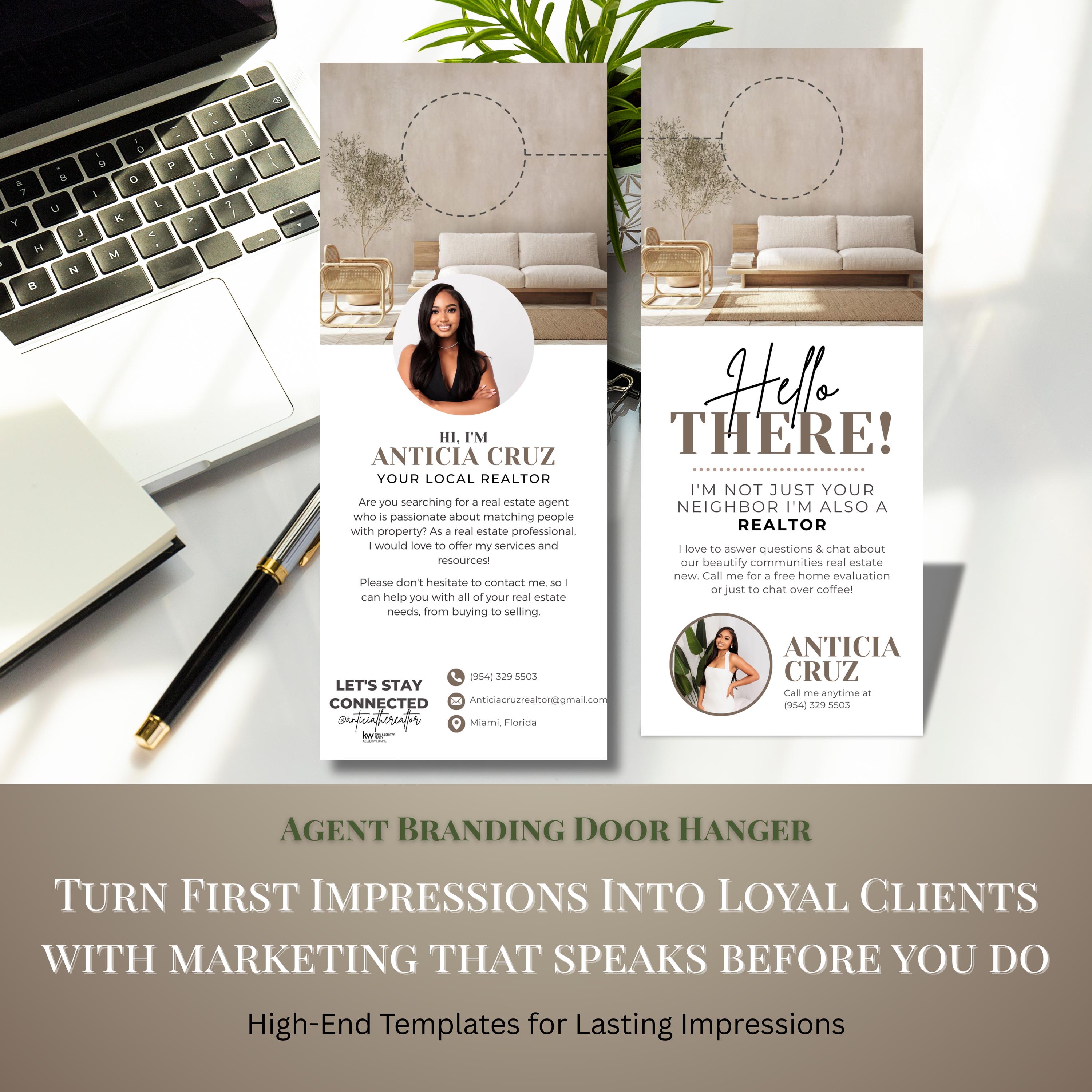 Real Estate Door Hanger Template: Realtor Marketing Design - Etsy