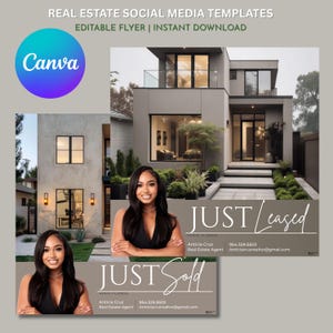 ミニマリストな不動産業者向け売却済Instagram投稿テンプレート（Canva）